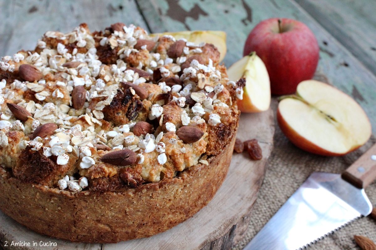 Torta Di Mele Ai Cereali E Panettone Ricetta Per Riciclare Il Panettone