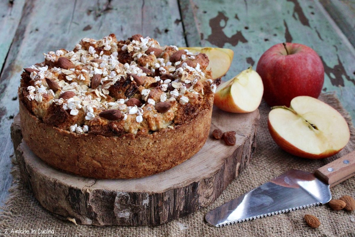 Torta Di Mele Ai Cereali E Panettone Ricetta Per Riciclare Il Panettone