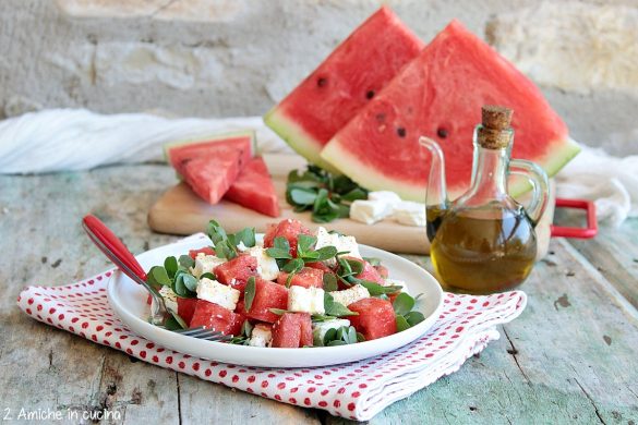 Insalata Di Portulaca Con Anguria E Feta Amiche In Cucina