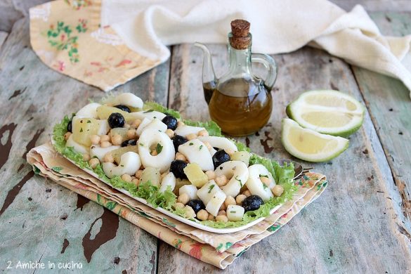 Insalata Di Totani E Patate Con Ceci E Olive Nere Amiche In Cucina